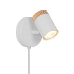 D'Lite Wall Light Beitem Metal Frosted White FSC Wood | Suitable For 1x GU10