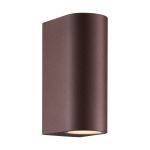 Nordlux Dion Wall Light Aluminium Rusty Up & Down | Suitable for 2x GU10