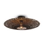 Good&Mojo Ceiling Light Kalimantan Bamboo Black M | Suitable for 1x E27 