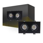 Bright Choice Spot Duo Black | Cutout 155x75mm - IP22 - GU10 Fitting