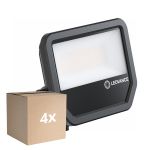Multipack 4x Ledvance LED Floodlight Aluminium Black 41W 6000lm 100D - 865 Daylight | IP66 - Symmetrical