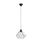 Eglo Pendant Tarbes Black | IP20 - Suitable for 1x E27 