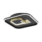 Eglo Wall and Ceiling Light Tiriolo Steel Black Gold 16.2W 2100lm - 840 Cool White | IP20 