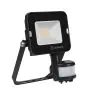 Ledvance LED Floodlight Compact Black 10W 900lm 100D - 830 Warm White | IP65 - Symmetrical - Motion and Light Sensor