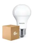 Multipack 6x Philips CorePro LED Bulb E27 Pear Frosted 10W 1055lm - 830 Warm White | Replaces 75W