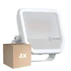 Multipack 4x Ledvance LED Floodlight Aluminium White 41W 5500lm 100D - 830 Warm White | IP66 - Symmetrical