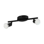 Eglo Ceiling Light Buzz-LED Steel Black 2x2.8W 2x250lm - 830 Warm White | IP20 - Incl. 2x GU10