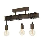 Eglo Ceiling Light Townshend 4 Steel Brown | IP20 - Suitable for 3x E27 