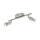 Eglo Ceiling Light Buzz-LED Steel Satin Nickel 2x2.8W 2x250lm - 830 Warm White | IP20 - Incl. 2x GU10